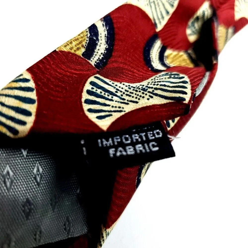 Givenchy Monsieur Silk Tie Print‎ Red Wide Geometric - Picture 5 of 6